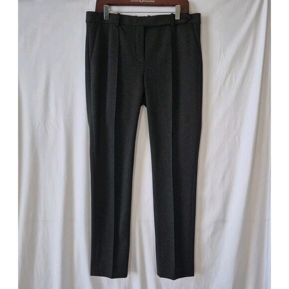 Theory Womens Charcoal Melange Sculpted Blazer Pleated Trouser Pants Set US 10 - Picture 11 of 16